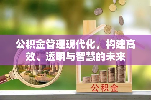 平桂公积金管理现代化，构建高效、透明与智慧的未来