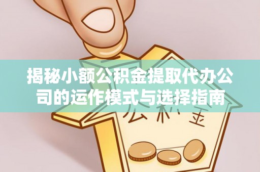 平桂揭秘小额公积金提取代办公司的运作模式与选择指南
